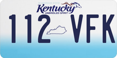 KY license plate 112VFK