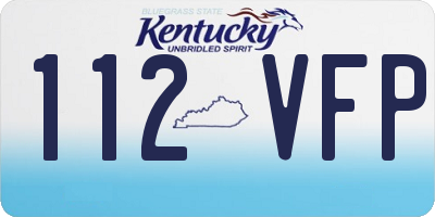 KY license plate 112VFP