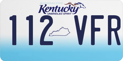 KY license plate 112VFR