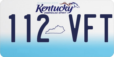 KY license plate 112VFT