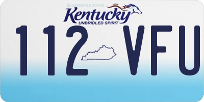 KY license plate 112VFU