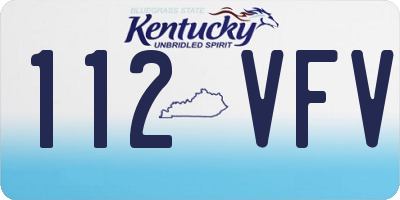 KY license plate 112VFV