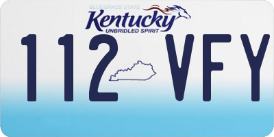 KY license plate 112VFY