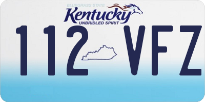 KY license plate 112VFZ