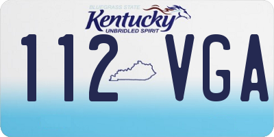 KY license plate 112VGA