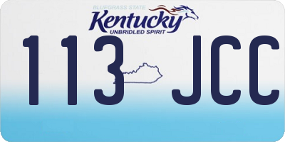 KY license plate 113JCC