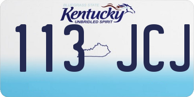 KY license plate 113JCJ