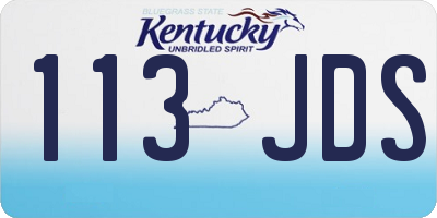 KY license plate 113JDS