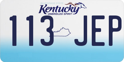 KY license plate 113JEP