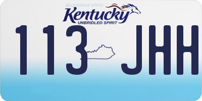KY license plate 113JHH