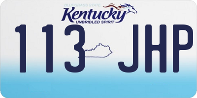 KY license plate 113JHP