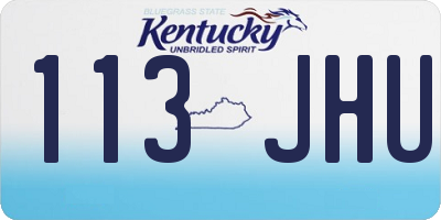 KY license plate 113JHU