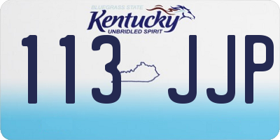 KY license plate 113JJP
