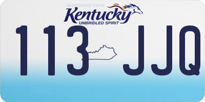 KY license plate 113JJQ