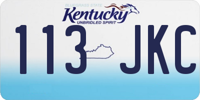 KY license plate 113JKC