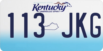 KY license plate 113JKG