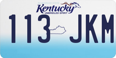 KY license plate 113JKM