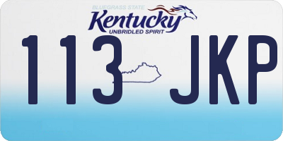 KY license plate 113JKP