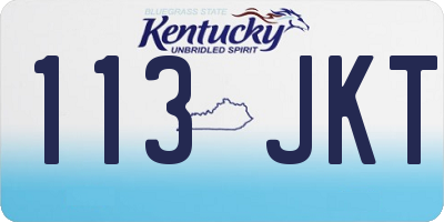 KY license plate 113JKT