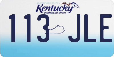 KY license plate 113JLE