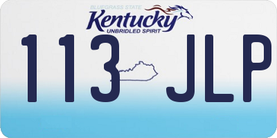 KY license plate 113JLP