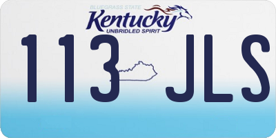 KY license plate 113JLS