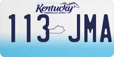 KY license plate 113JMA