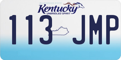 KY license plate 113JMP