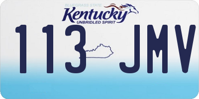 KY license plate 113JMV