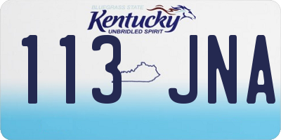 KY license plate 113JNA