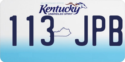 KY license plate 113JPB