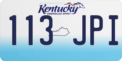KY license plate 113JPI