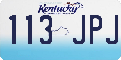 KY license plate 113JPJ
