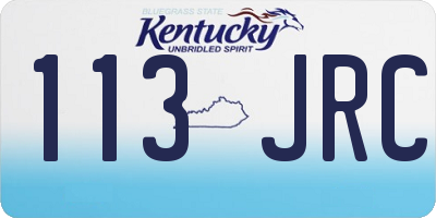 KY license plate 113JRC