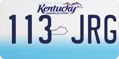 KY license plate 113JRG