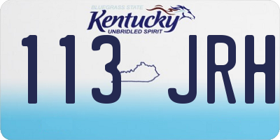 KY license plate 113JRH