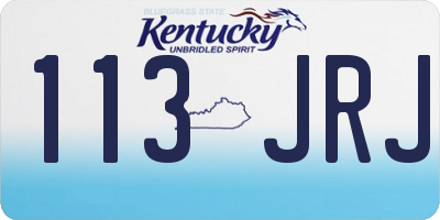 KY license plate 113JRJ