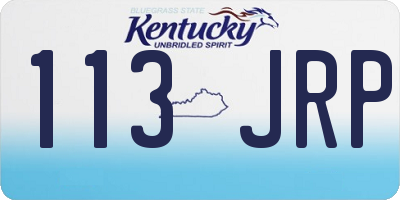 KY license plate 113JRP