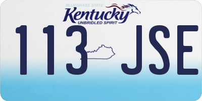 KY license plate 113JSE