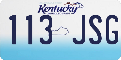 KY license plate 113JSG