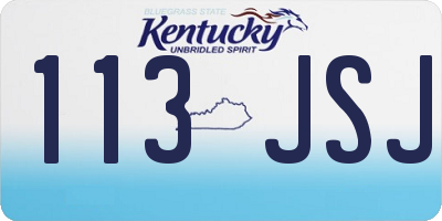 KY license plate 113JSJ