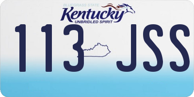 KY license plate 113JSS