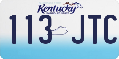 KY license plate 113JTC