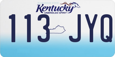 KY license plate 113JYQ