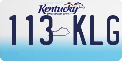 KY license plate 113KLG