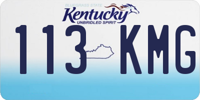 KY license plate 113KMG