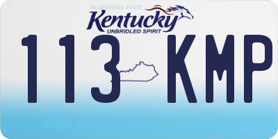 KY license plate 113KMP
