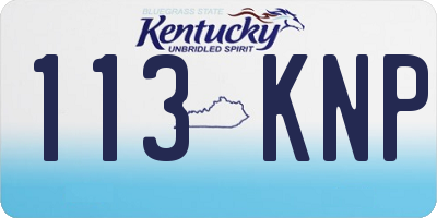 KY license plate 113KNP