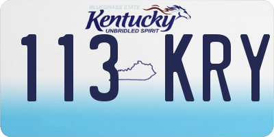 KY license plate 113KRY