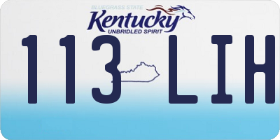 KY license plate 113LIH